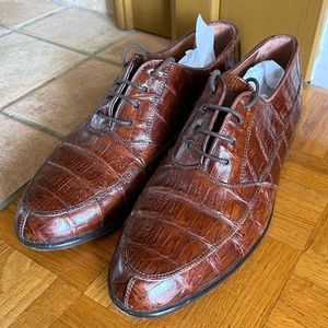 BELVEDERE Florence Exotic Hornback CROCODILE Split-Toe Norwegian Men’s Shoes